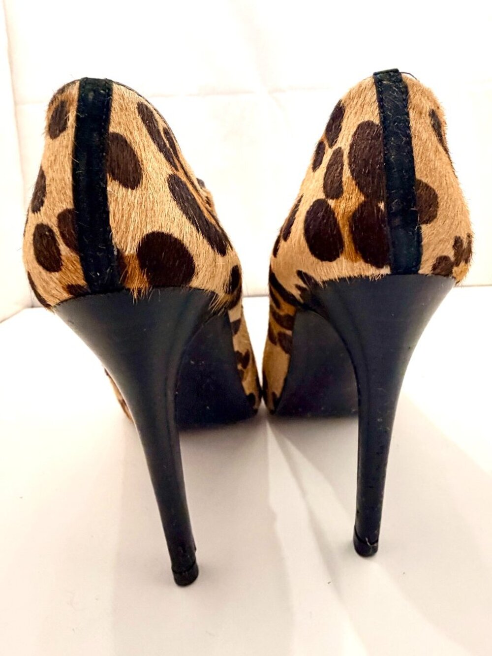 Zara Woman Cruise Collection Leopard Print Calf Hair Ankle Booties - Size 6-1/2 - Picture 6 of 9